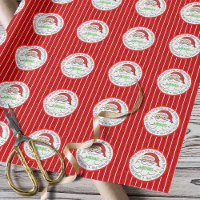 from santa, with love red wrapping paper | Zazzle