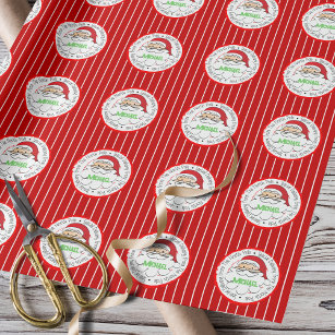 North Pole Badge Personalized Wrapping Paper