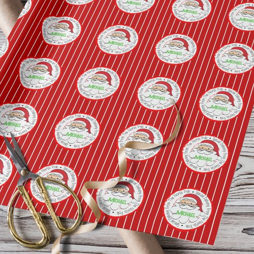 Special Delivery From Santa North Pole Your Name  Wrapping Paper
