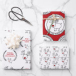 Special Delivery from Santa Set of 3 Christmas Wrapping Paper Sheets<br><div class="desc">Set of Christmas wrapping paper sheets for kids with cute doodle drawing of the red nosed reindeer. Two of the designs are lettered with typewriter typography and the wording reads "special delivery from the north pole" and "special delivery from Lapland with lots of love Santa". Please browse my store for...</div>