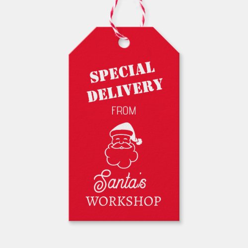 Special delivery from Santas workshop Christmas Gift Tags