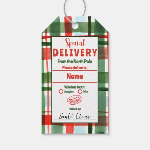Special Delivery from Santas Workshop Tag