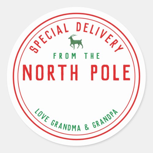 Special Delivery From The North Pole Gift Tag