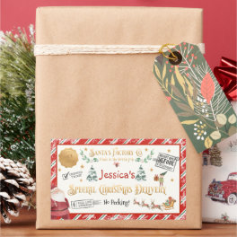 Special Delivery From The North Pole Personalized Rectangular Sticker