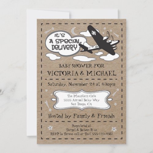 Special delivery Gender Neutral Baby Shower Invitation