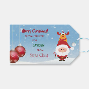 Special Delivery Gift From Santa Claus, Rudolph Gift Tags
