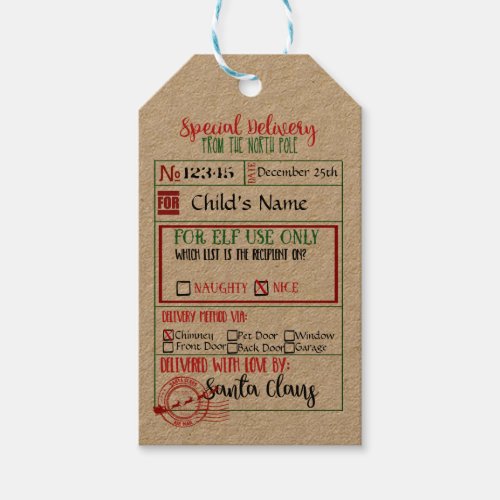 Special Delivery _ Gift Tags from Santa _ North