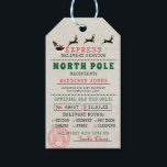 Special Delivery | Gift Tags from Santa North Pole<br><div class="desc">To give the holidays a more official feel, use Santa's Special Delivery Gift Tags from the North Pole. Add your custom wording to this design by using the "Edit this design template" boxes on the right hand side of the item, or click the blue "Customize it" button to arrange the...</div>