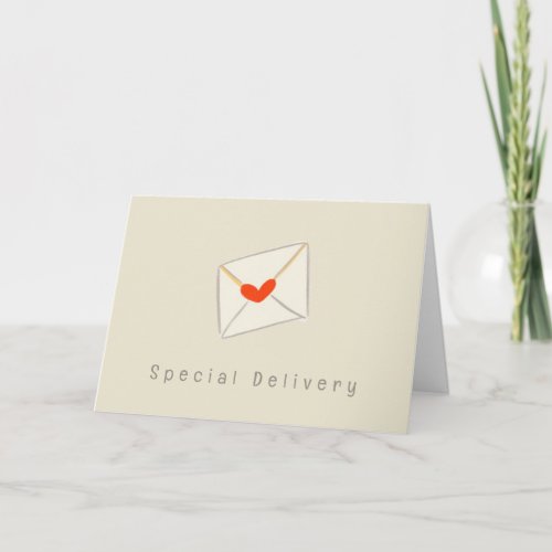 Special Delivery Heart Envelope Valentines Day Card