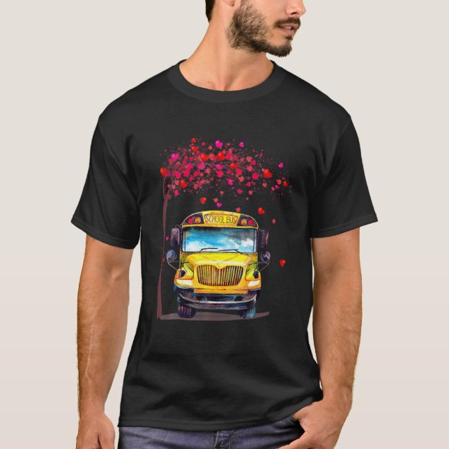 Special Delivery Hug And Kisses School Bus Monitor T-Shirt (Front)