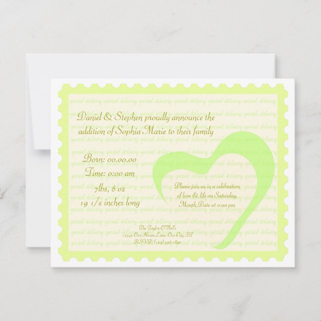 Special Delivery Invitation (Front)