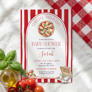 Special Delivery Italian Baby Shower Invitation