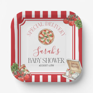 Special Delivery Italian Baby Shower Paper Plates