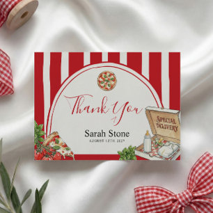 Special Delivery Italian Baby Shower Thank You Enclosure Card