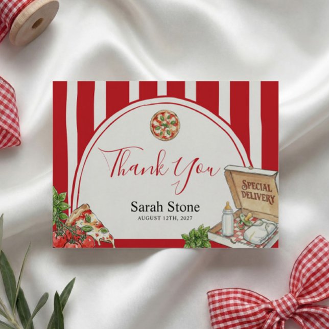 Special Delivery Italian Baby Shower Thank You Enclosure Card (Creator Uploaded)
