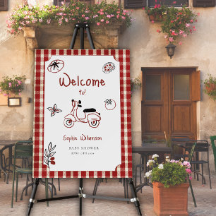 Special Delivery Italian Baby Shower Welcome Sign