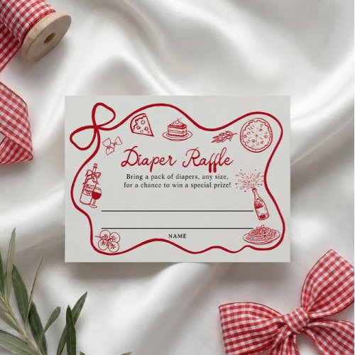 Special Delivery Italian Diaper Raffle Cards