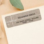 Special Delivery Kraft Paper Parcel Family Address Label<br><div class="desc">Fun special delivery address label for cards. Design features a faux kraft paper texture with a white package twine and ribbon. Personalize with family signature and address.</div>