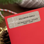 Special Delivery Kraft Paper Parcel Family Address Label<br><div class="desc">Fun special delivery address label for cards. Design features a faux kraft paper texture with a white package twine and ribbon. Personalize with family signature and address.</div>