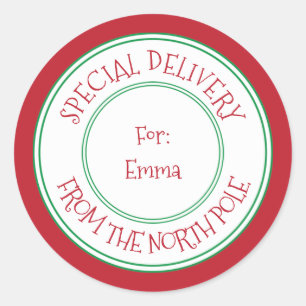 Special Delivery North Pole Christmas Gift Tag