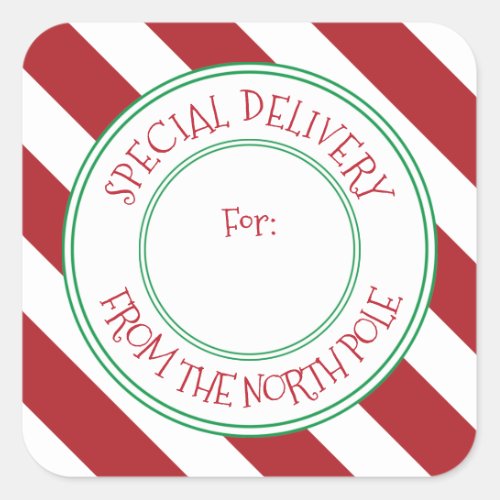 Special Delivery North Pole Christmas Gift Tag