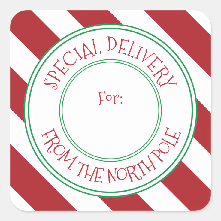 Special Delivery North Pole Christmas Gift Tag