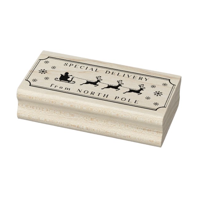 Special Delivery North Pole Rubber Stamp (Stamp)