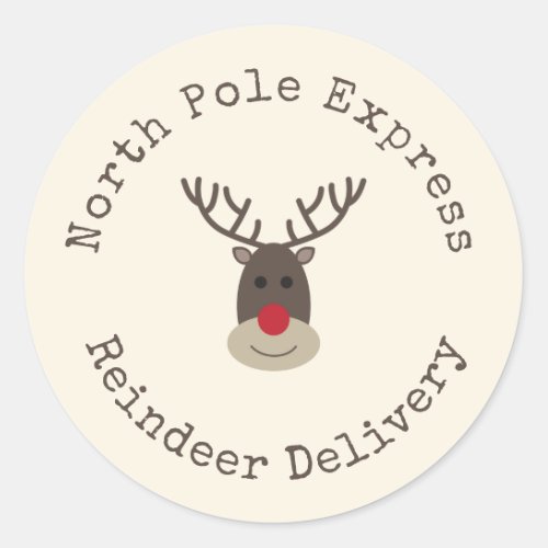 Special Delivery North Pole Rudolph Gift Tag