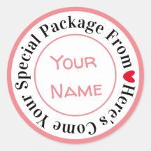 Special Delivery Package with Love & Care in Pink