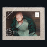 Special Delivery Parcel Family Photo Postage Stamp Calendar<br><div class="desc">A cute and unique family photo calendar. It also makes for a unique gift for the family. Simple parcel package photo calendar. The design features a faux brown kraft texture design to resemble a wrapped parcel delivery. Simple white twine and bow complete this simple parcel theme photo calendar. Personalize each...</div>