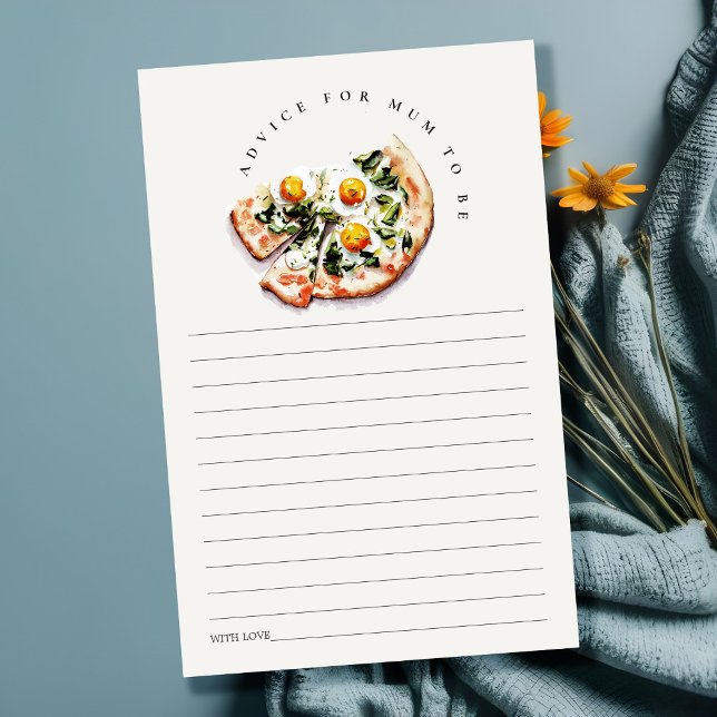 Special Delivery Pizza Advice For Mum Baby Shower (Creator Uploaded)