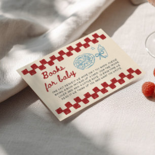 Special Delivery Pizza Baby Shower Books for Baby Enclosure Card