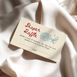 Special Delivery Pizza Baby Shower Diaper Raffle Enclosure Card
