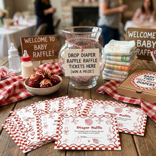 special delivery pizza baby shower diaper  request enclosure card