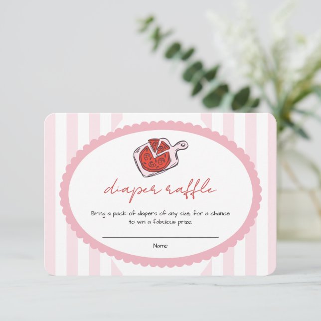 Special Delivery Pizza Baby Shower Enclosure Card (Standing Front)
