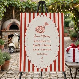 Special Delivery Pizza Party Baby Shower Foam Board
