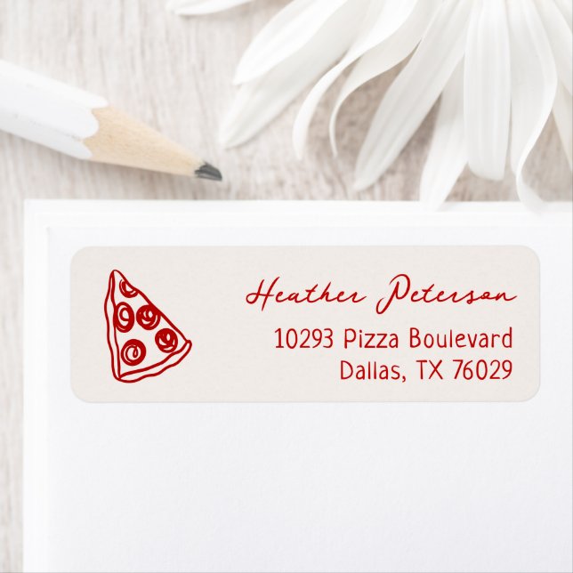 Special Delivery Pizza Themed Label (Insitu)