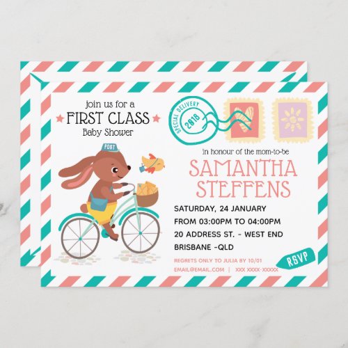 Special Delivery Post Office Baby Shower Invitation