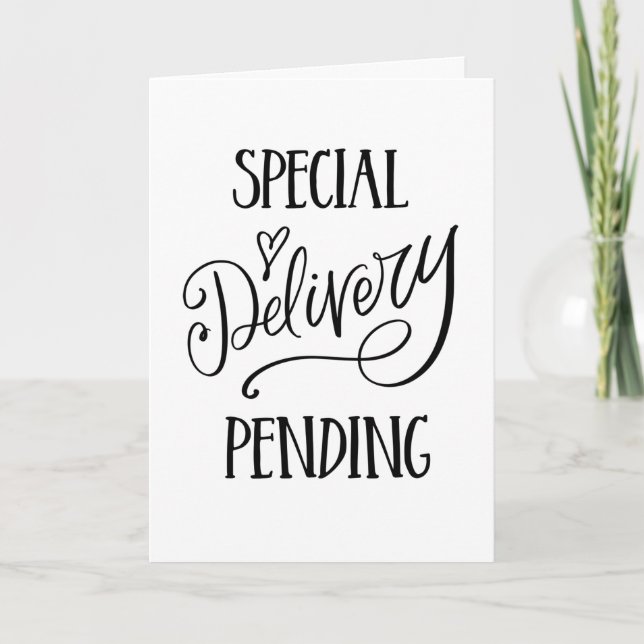 Special Delivery Pregnancy Announcement Baby Due (Front)