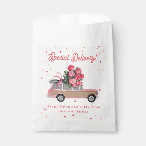 Special Delivery Roses SUV Valentines Day Favor Bag