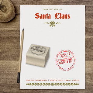 Special Delivery Santa Christmas Holiday Rubber Stamp