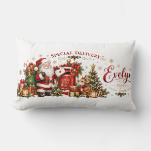 Special Delivery Santa North Pole Christmas with N Lumbar Pillow