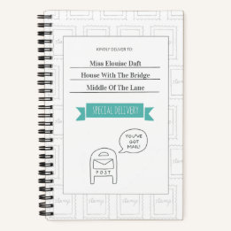 Special Delivery Snail Mail Personalized Notebook