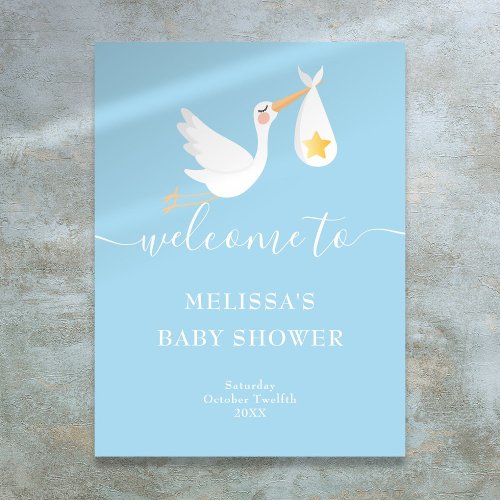 Special Delivery Stork Baby Shower Welcome Sign