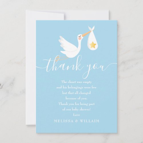 Special Delivery Thank You Poem Baby Boy Shower
