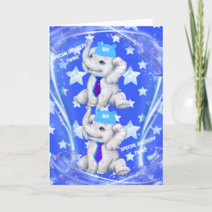 Special Delivery Twins Greeting Card