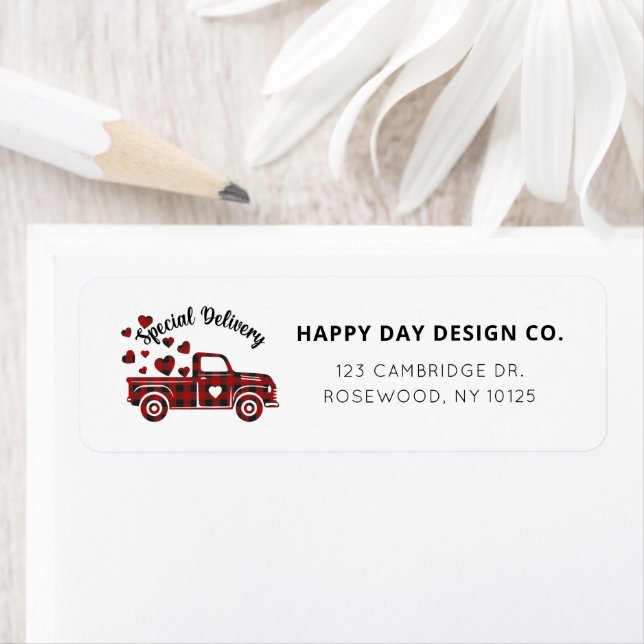 Special Delivery Valentines Day Small Business Label (Insitu)