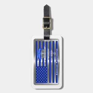 Special Designed American Paratrooper Flag Luggage Tag