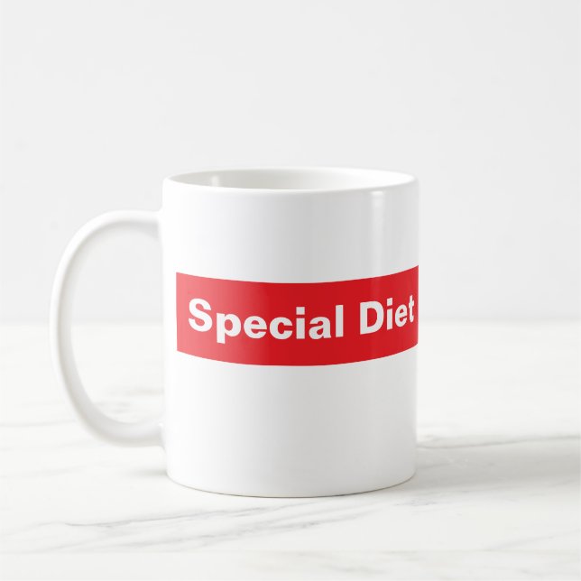 SPECIAL DIET coffee mug, law enforcement humor Coffee Mug (Left)