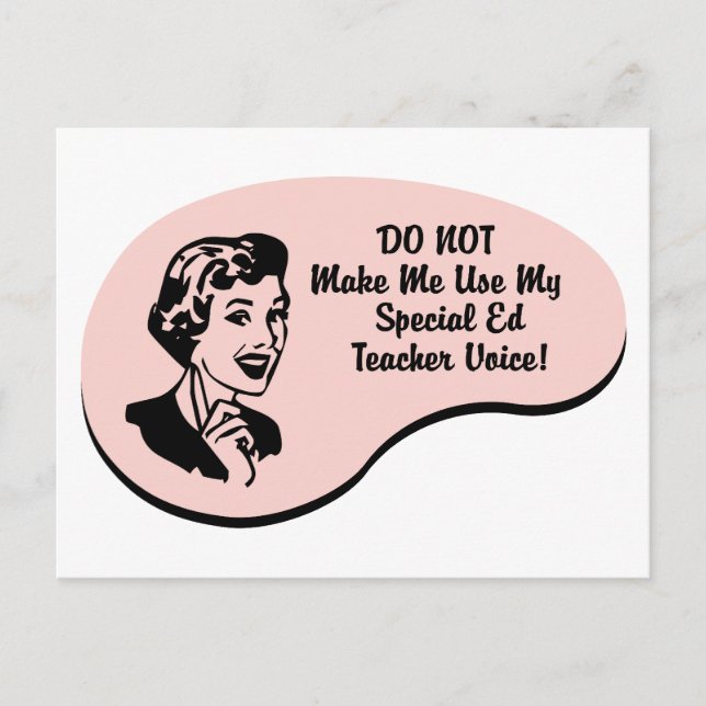 Special Ed Teacher Voice Postcard (Front)